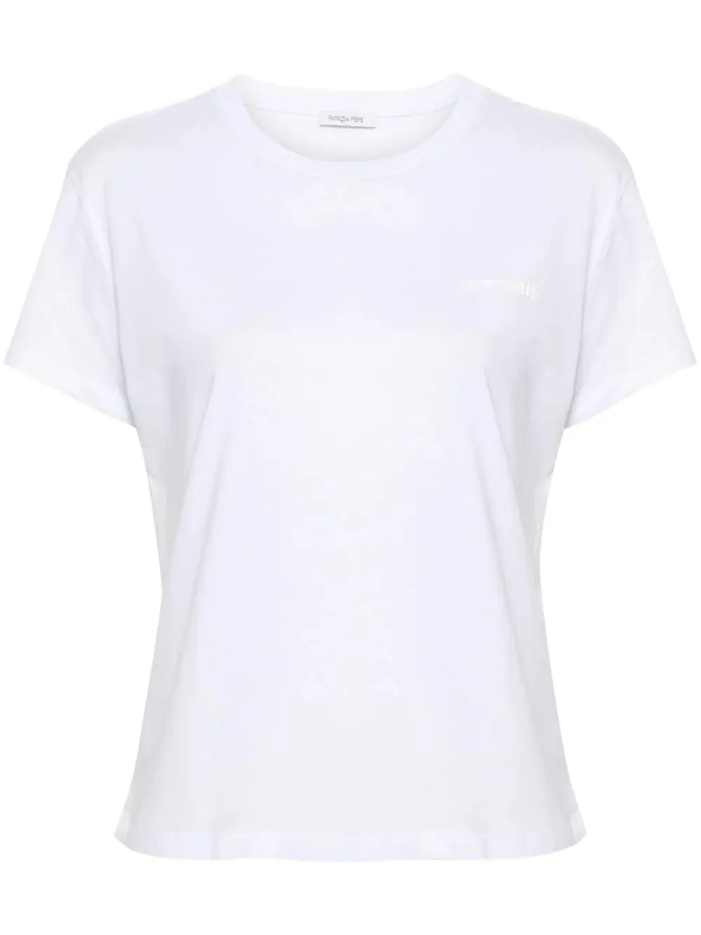 T-Shirt with Applied Logo / White