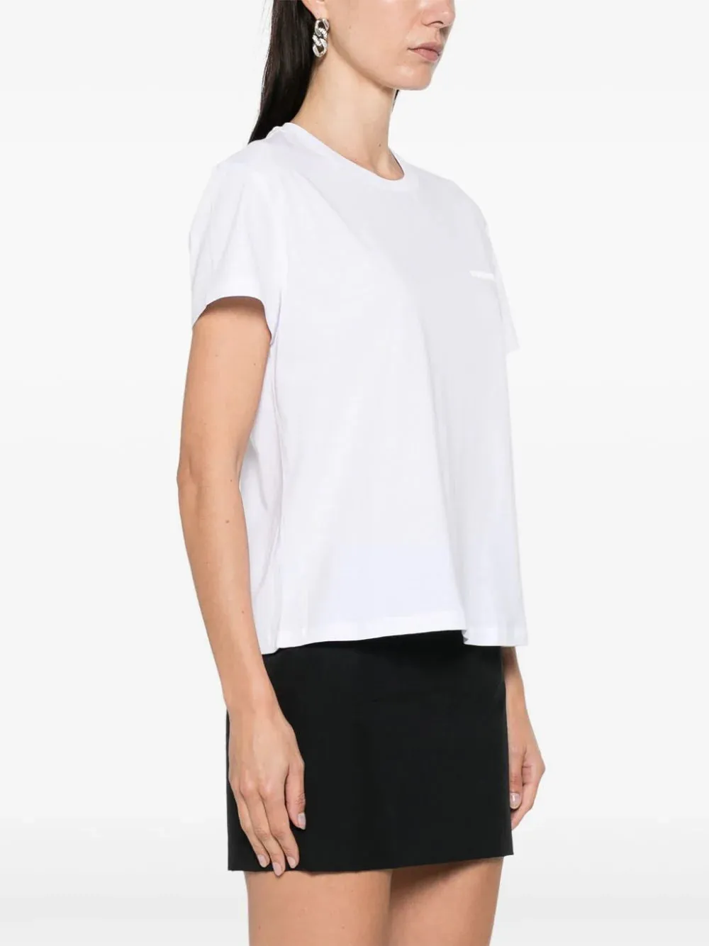 T-Shirt with Applied Logo / White