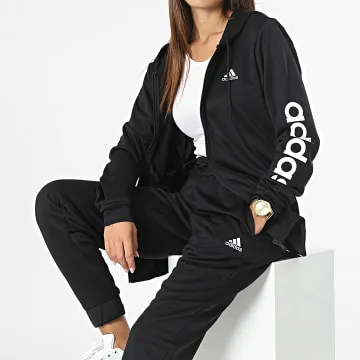 Tuta da ginnastica lineare da donna HZ2258 Nero