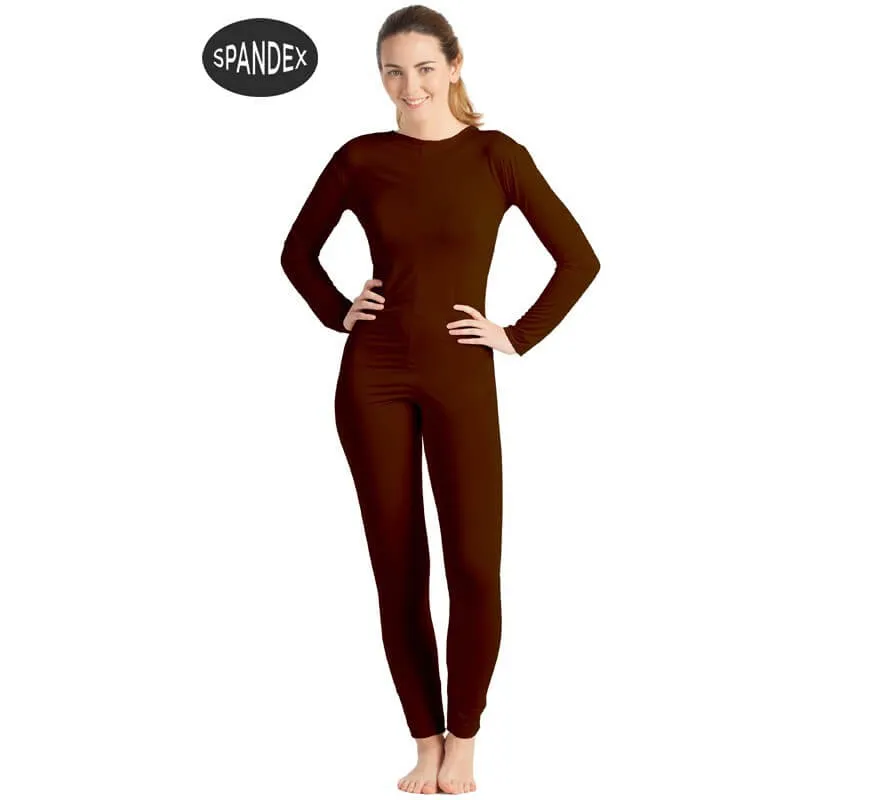 Tuta interna marrone spandex per donna