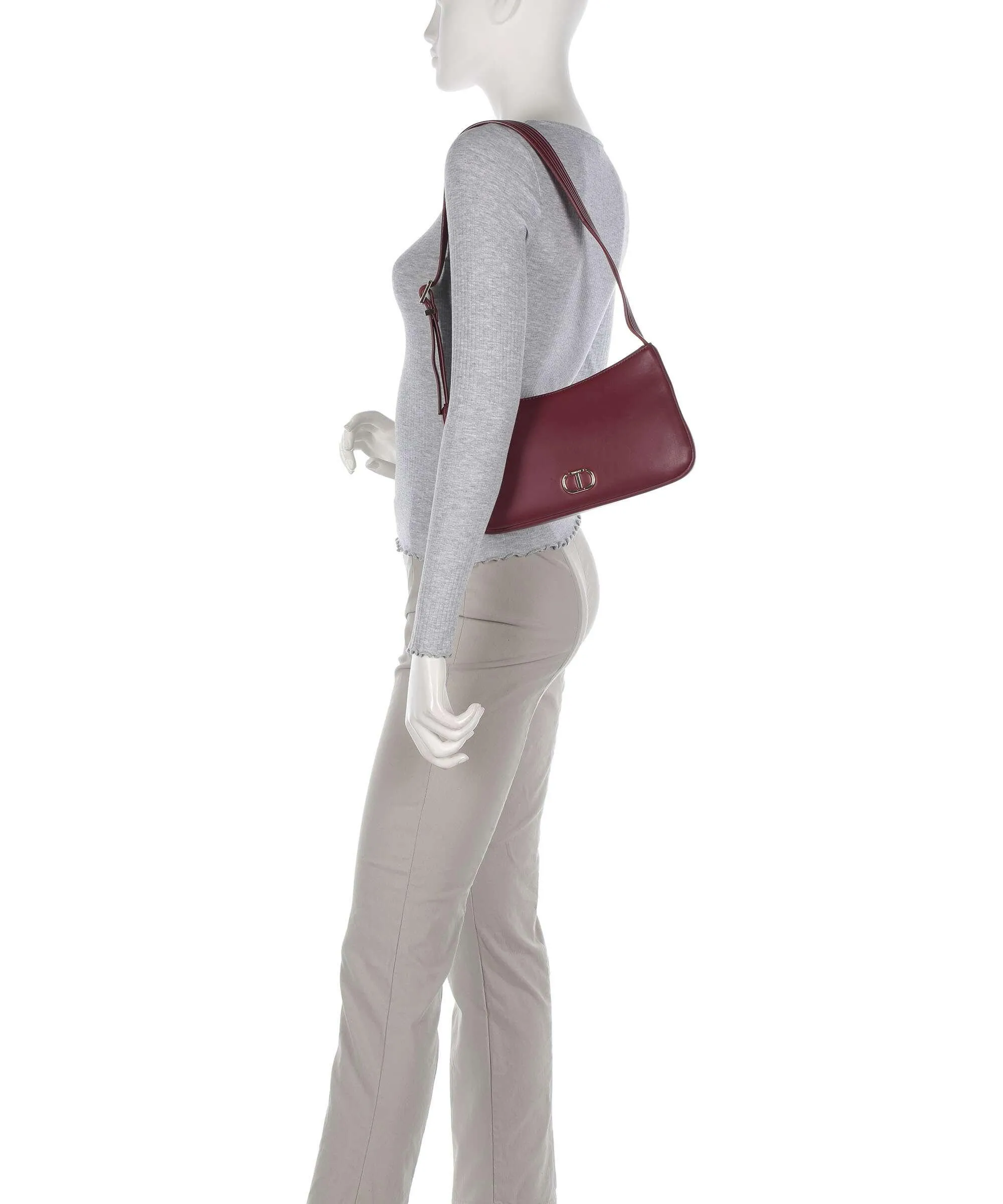  Twinset Cargo Borsa a spalla pelle sintetica vino  