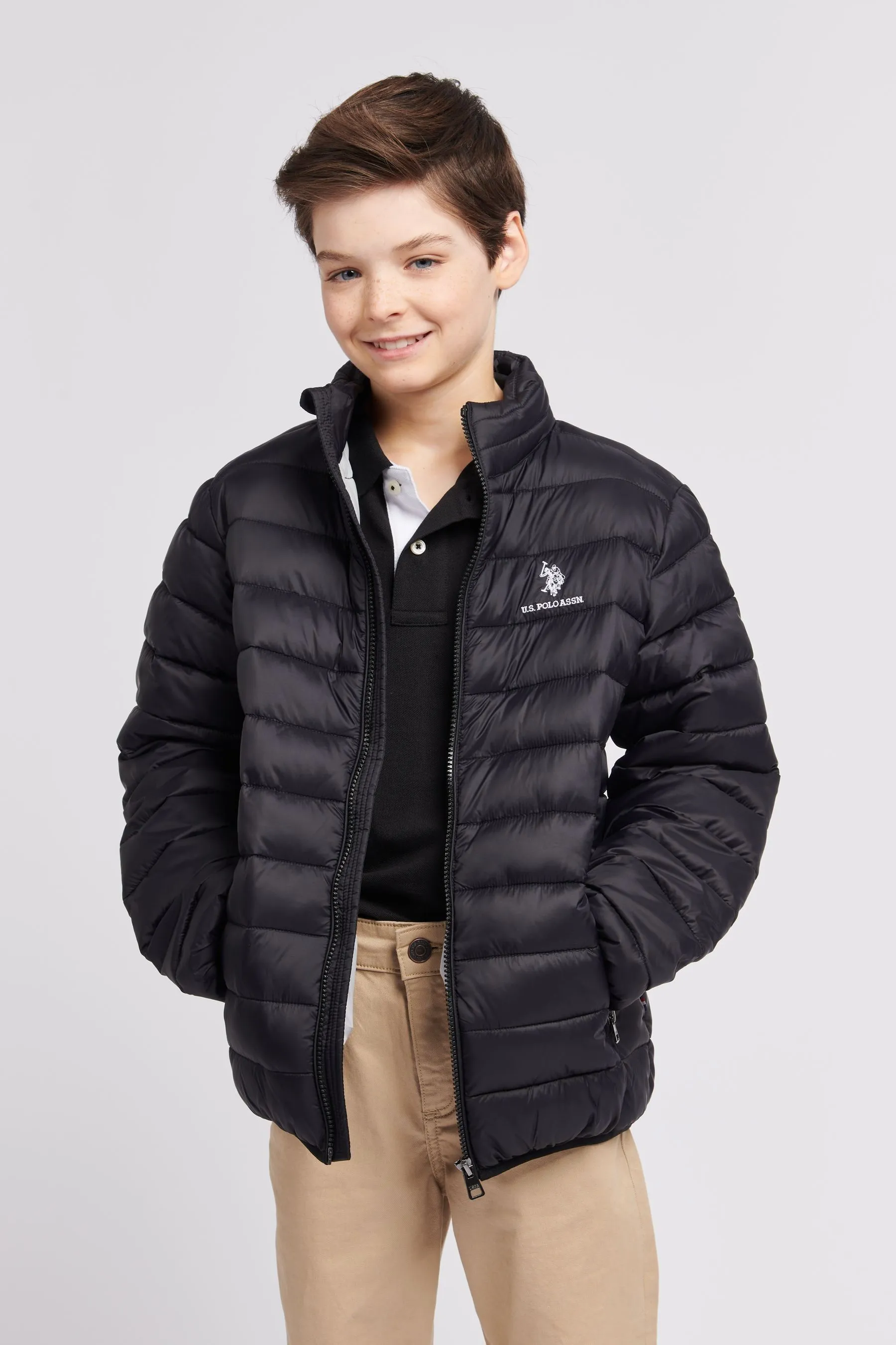 U.S. Polo Assn. Lightweight Boys Bound Quilted Jacket    