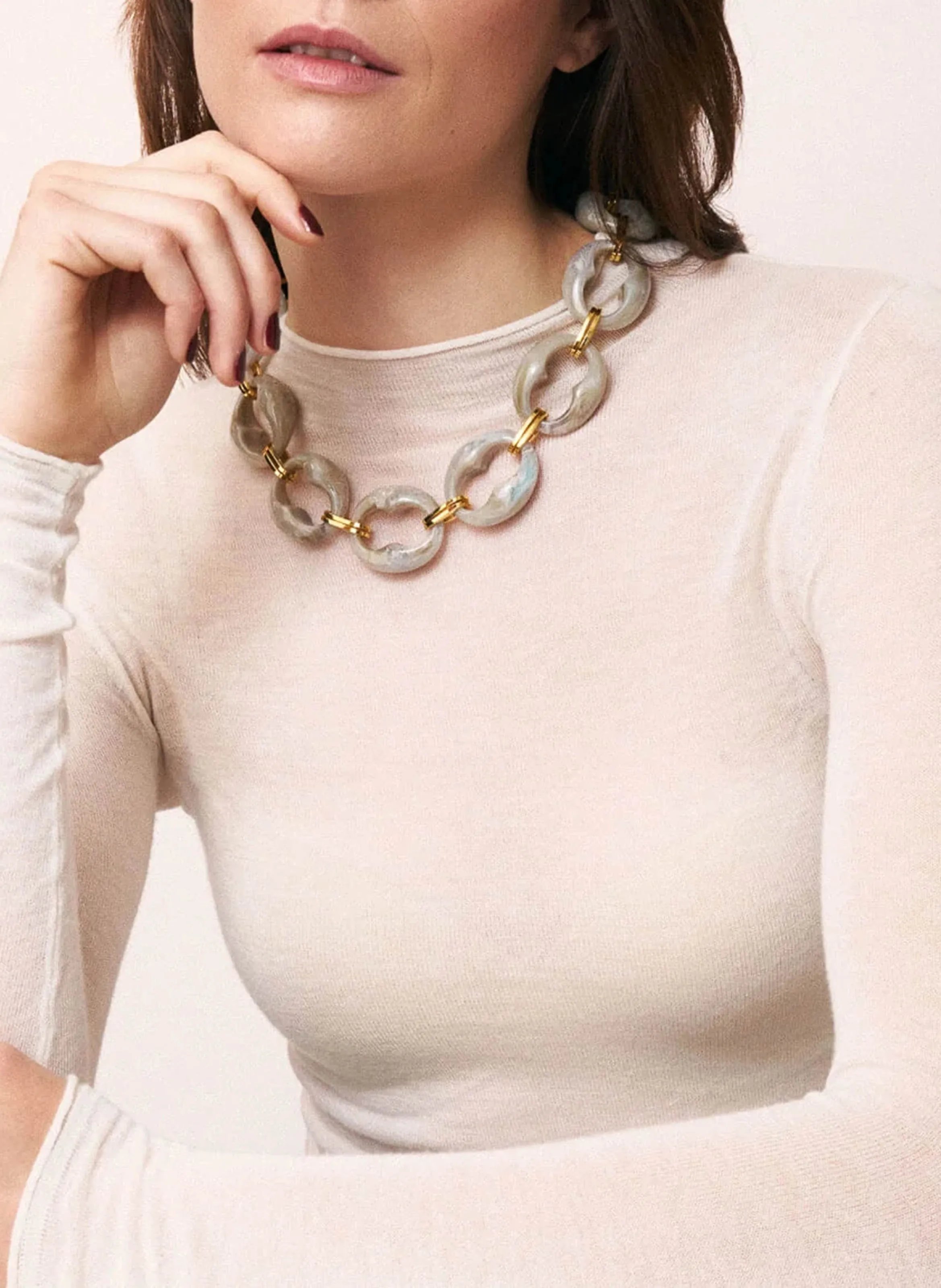  VANESSA BARONI   TURTLE - Collana a maglie larghe | Marrone