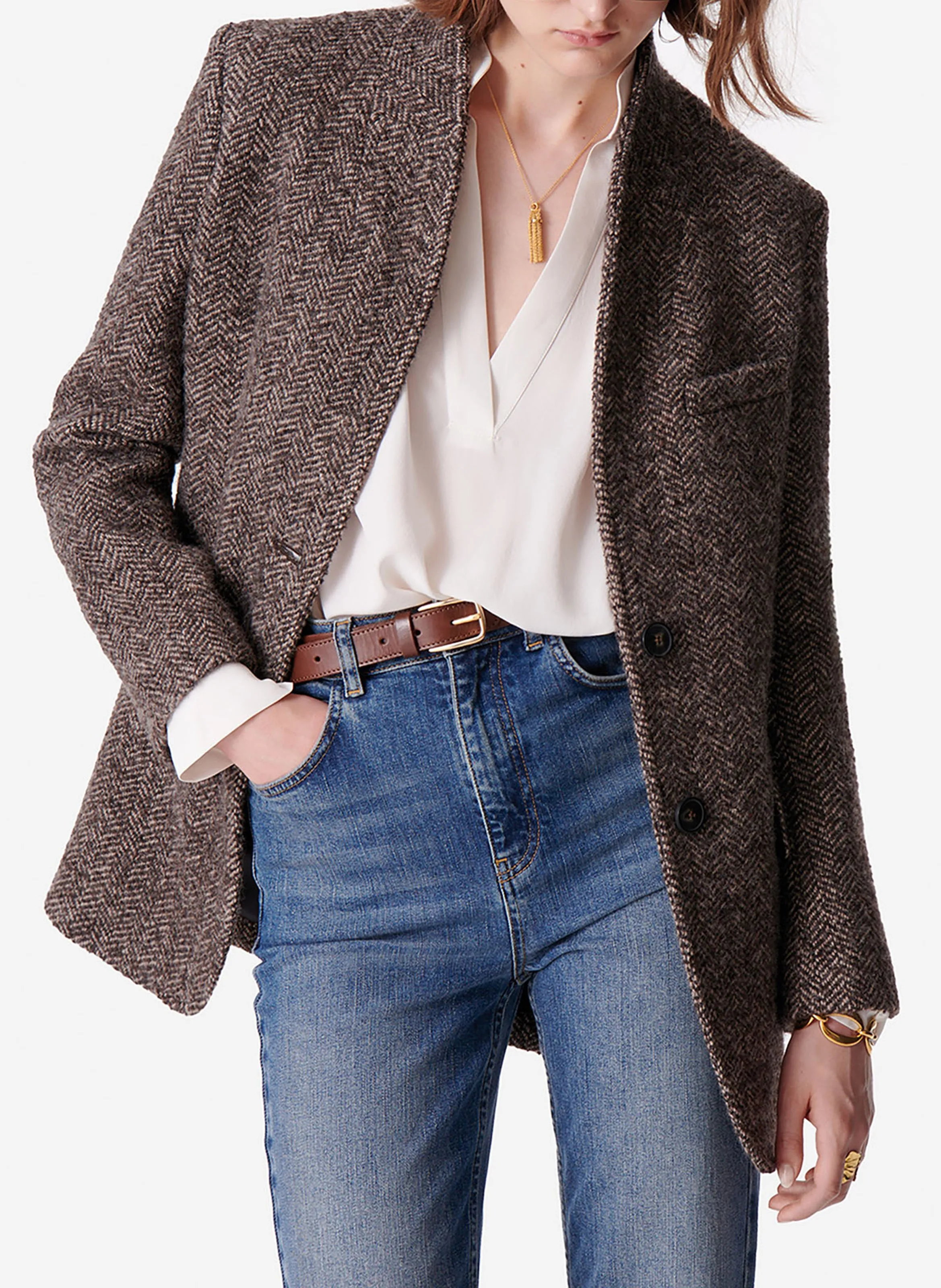  VANESSA BRUNO   JOVANKA - Giacca tailleur con scollo a V | Marrone