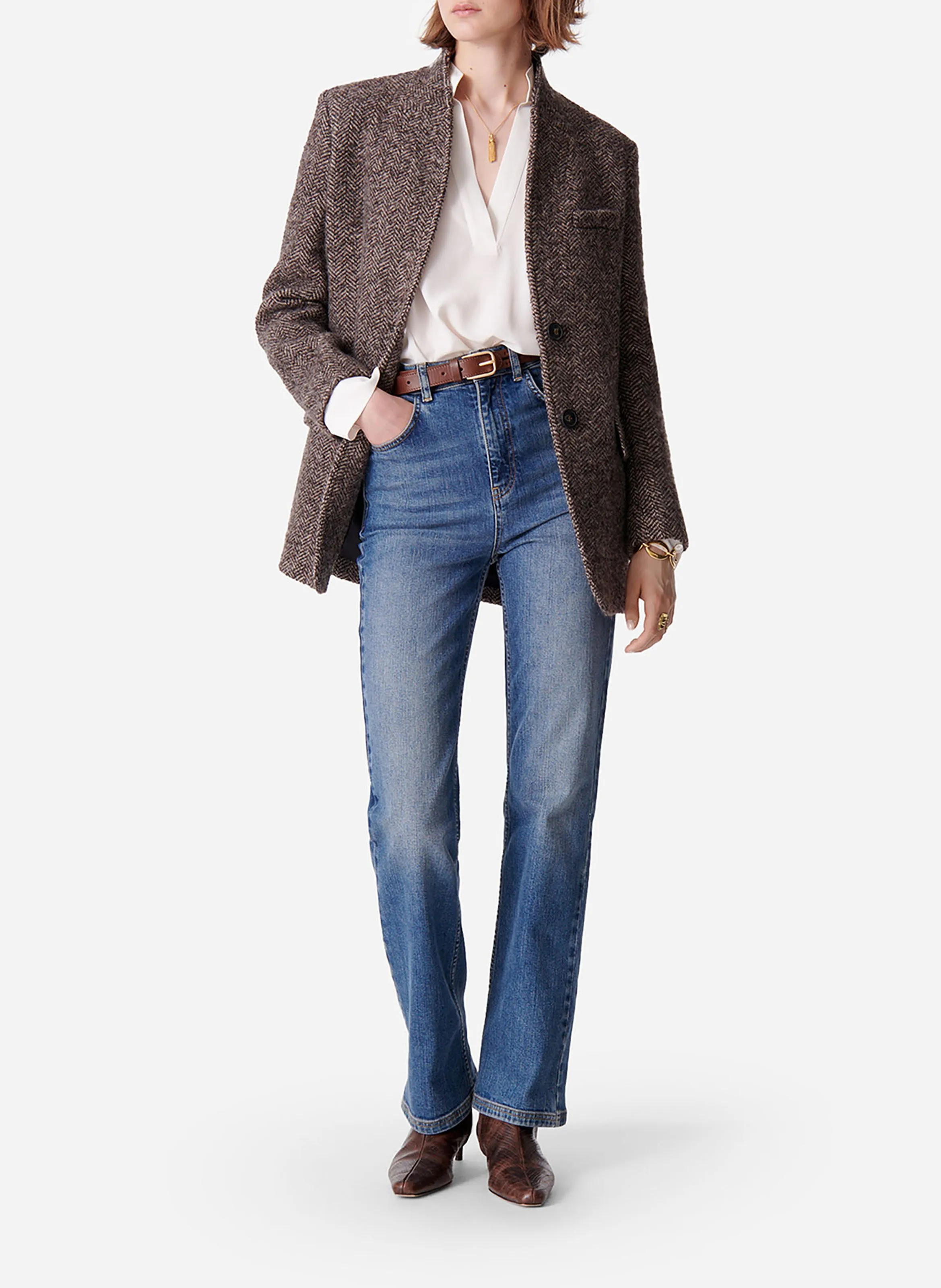  VANESSA BRUNO   JOVANKA - Giacca tailleur con scollo a V | Marrone